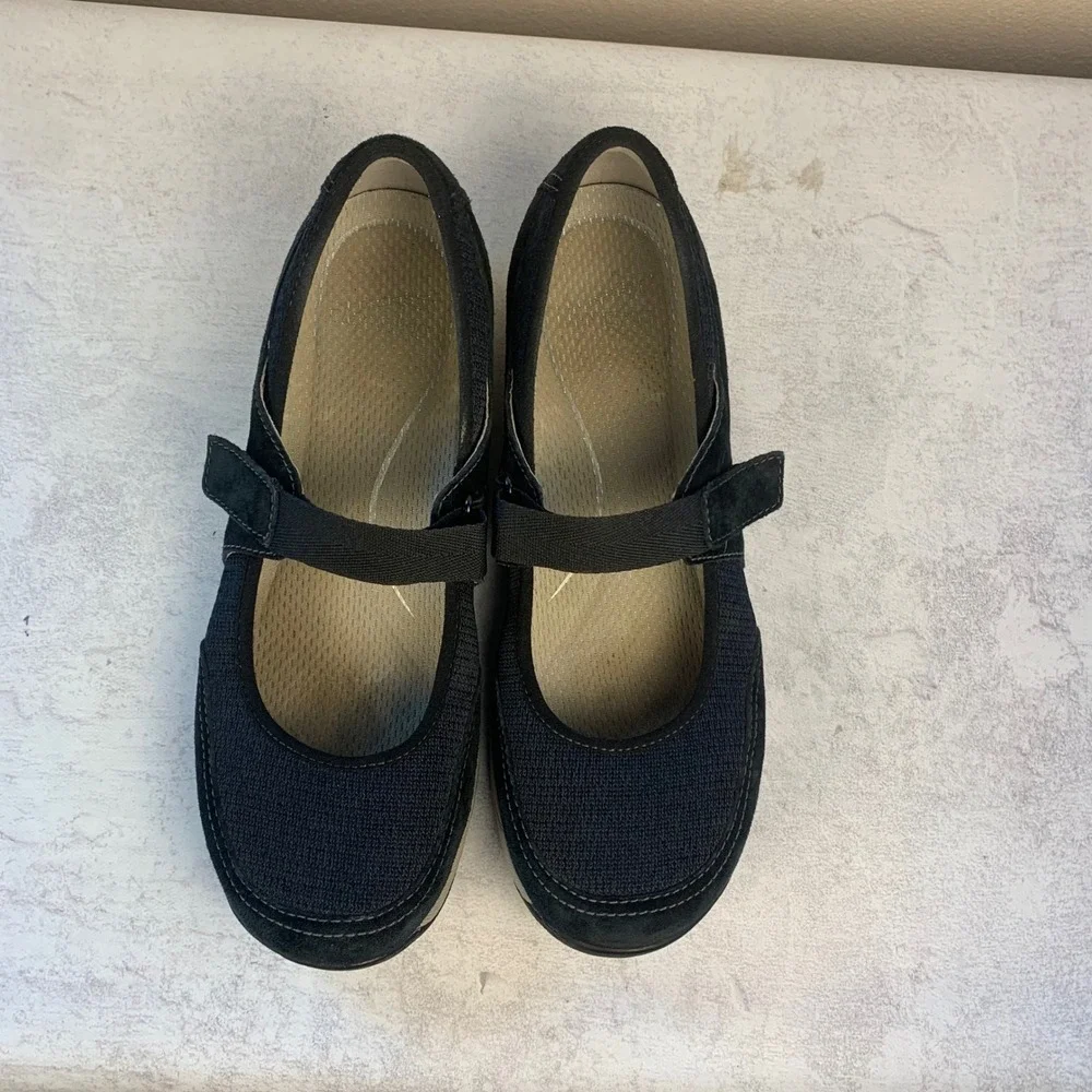 Dansko Hennie Shoes Black Suede/lFabric Mary Jane Shoes EU Women's EU 39 US9